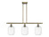 Ballston Three Light Island Pendant in Antique Brass (405|516-3I-AB-G460-7CL)