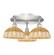 Ballston Three Light Semi-Flush Mount in Satin Nickel (405|516-3C-SN-NBD2-9-NAT)