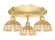 Ballston Three Light Semi-Flush Mount in Satin Gold (405|516-3C-SG-NBD2-75-NAT)
