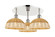 Ballston Three Light Semi-Flush Mount in Polished Nickel (405|516-3C-PN-NBD2-9-NAT)