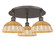 Ballston Three Light Semi-Flush Mount in Oil Rubbed Bronze (405|516-3C-OB-NBD2-9-NAT)