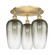 Ballston Three Light Semi-Flush Mount in Brushed Brass (405|516-3C-BB-G484-7SL)