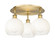 Ballston Three Light Semi-Flush Mount in Brushed Brass (405|516-3C-BB-G483-8OP)