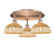 Ballston Three Light Semi-Flush Mount in Antique Copper (405|516-3C-AC-NBD2-9-NAT)