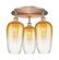 Ballston Three Light Semi-Flush Mount in Antique Copper (405|516-3C-AC-G484-7AM)