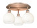 Ballston Three Light Semi-Flush Mount in Antique Copper (405|516-3C-AC-G483-8OP)