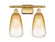 Ballston Two Light Bath Vanity in Satin Gold (405|516-2W-SG-G480-6AM)