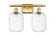 Ballston Two Light Bath Vanity in Satin Gold (405|516-2W-SG-G460-7CL)