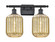 Ballston Two Light Bath Vanity in Matte Black (405|516-2W-BK-G460-7ME)