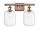 Ballston Two Light Bath Vanity in Antique Copper (405|516-2W-AC-G460-7CL)