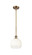 Ballston One Light Mini Pendant in Brushed Brass (405|516-1S-BB-G483-8OP)