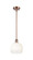 Ballston One Light Mini Pendant in Antique Copper (405|516-1S-AC-G483-8OP)