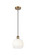 Ballston One Light Mini Pendant in Brushed Brass (405|516-1P-BB-G483-8OP)