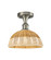 Ballston One Light Semi-Flush Mount in Brushed Satin Nickel (405|516-1C-SN-NBD2-9-NAT)