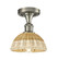 Ballston One Light Semi-Flush Mount in Brushed Satin Nickel (405|516-1C-SN-NBD2-75-NAT)
