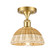 Ballston One Light Semi-Flush Mount in Satin Gold (405|516-1C-SG-NBD2-75-NAT)