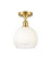 Ballston One Light Semi-Flush Mount in Satin Gold (405|516-1C-SG-G483-8OP)