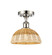Ballston One Light Semi-Flush Mount in Polished Nickel (405|516-1C-PN-NBD2-9-NAT)