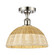 Ballston One Light Semi-Flush Mount in Polished Nickel (405|516-1C-PN-NBD2-12-NAT)