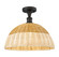 Ballston One Light Semi-Flush Mount in Oil Rubbed Bronze (405|516-1C-OB-NBD2-16-NAT)