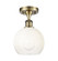 Ballston One Light Semi-Flush Mount in Antique Brass (405|516-1C-AB-G483-8OP)
