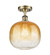 Ballston One Light Semi-Flush Mount in Antique Brass (405|516-1C-AB-G481-10AM)