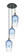 Ballston Three Light Pendant in Black Antique Brass (405|113B-3P-BAB-G484-7SB)