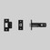 Tubular Latch in Black (576|NLL-02190)