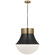 Precision LED Pendant in Antique-Burnished Brass and Bronze (268|KW 5226AB/BZ-WG)
