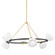 Belle Six Light Chandelier in Aged Brass/Textured Black Combo (428|H724806-AGB/TBK)