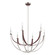 Sussex Six Light Chandelier in Polished Nickel, Dark Brown (577|207373A)
