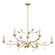 Presley Six Light Chandelier in Champagne Gold, Clear (577|207342A)