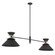 Tremolo Four Light Linear Pendant in Textured Black, Champagne Gold (577|207317A)