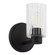Bedminster One Light Wall Sconce in Matte Black, Clear Ribbed (577|207023A)