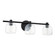 Valentina Three Light Vanity in Matte Black, Clear (577|207009A)