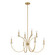 Florian Eight Light Chandelier in Brushed Gold, Clear (577|206933A)