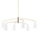 Evelyn Six Light Chandelier in Aged Brass (428|H612806-AGB/SBK)