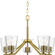 Vertex Five Light Chandelier in Brushed Gold (54|P400341-191)