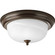 Dome Glass - Alabaster Two Light Flush Mount in Antique Bronze (54|P3925-20)