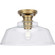 Singleton One Light Semi Flush Mount in Vintage Brass (54|P350227-163)