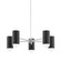 Kira Ten Light Chandelier in Polished Nickel/Soft Black (428|H484810-PN/SBK)