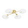 Giselle Four Light Semi Flush Mount in Aged Brass (428|H428604-AGB)