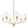 Celino Six Light Chandelier in Champagne Bronze (54|P400443-177)
