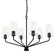 Celino Six Light Chandelier in Black (54|P400443-031)