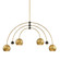 Willow Six Light Chandelier in Aged Brass (428|H348806-AGB/BK)