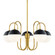 Renee Five Light Chandelier in Aged Brass (428|H344805-AGB/BK)