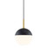 Renee One Light Pendant in Aged Brass (428|H344701-AGB/BK)