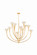 Maywood 12 Light Chandelier in Vintage Gold Leaf (70|9045-VGL)