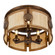 Button Three Light Semi-Flush Mount in Pearlized Antique Brass/Modern Gold (33|526845PABMG)