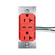 radiant 65W Commercial USB Outlet, Type C, 20A, Tamper-Resistant in Red (246|TR20USBPD65RED)